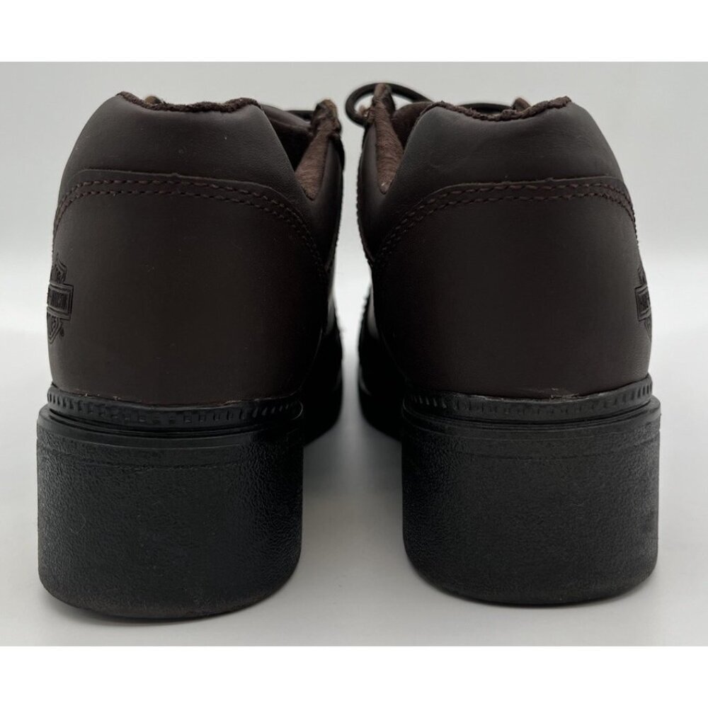 Harley Davidson Motorcycles Women’s Size 9 Dark Brown Leather Heeled Ankle Boots - Picture 5 of 13